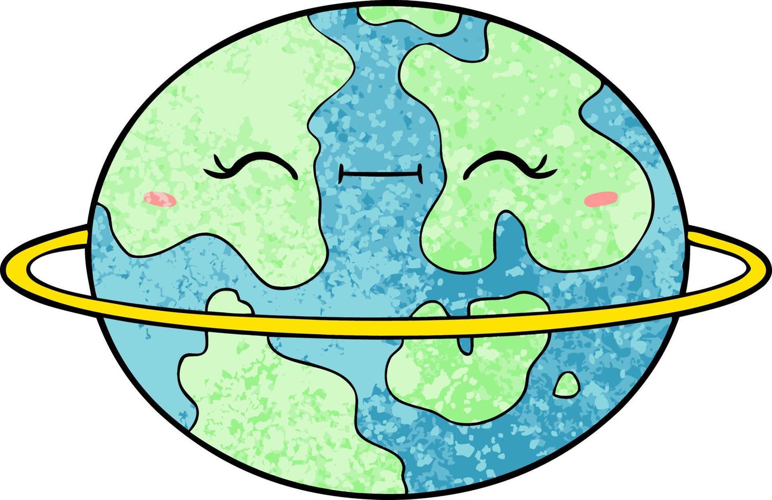 cartoon habitable alien planet vector