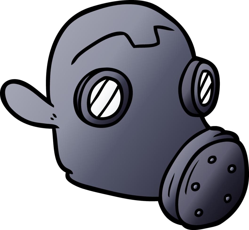 cartoon gas mask vector