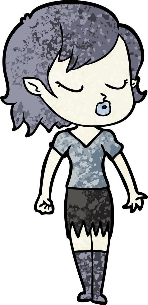 cute cartoon vampire girl vector