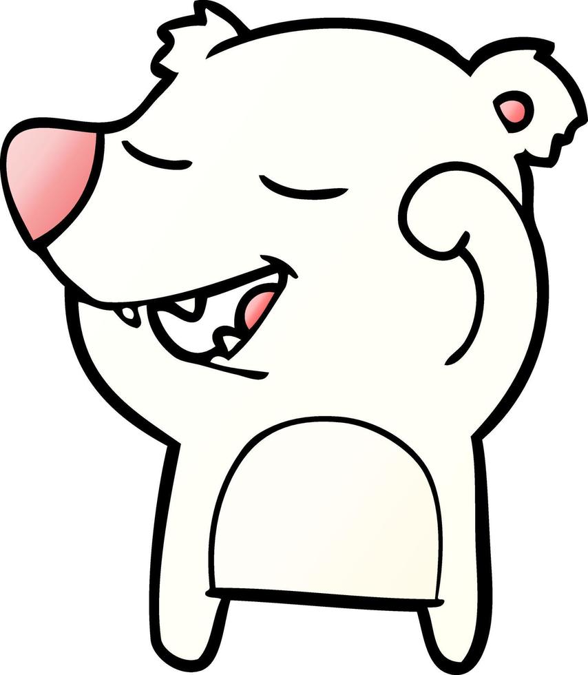 happy polar bear cartoon vector