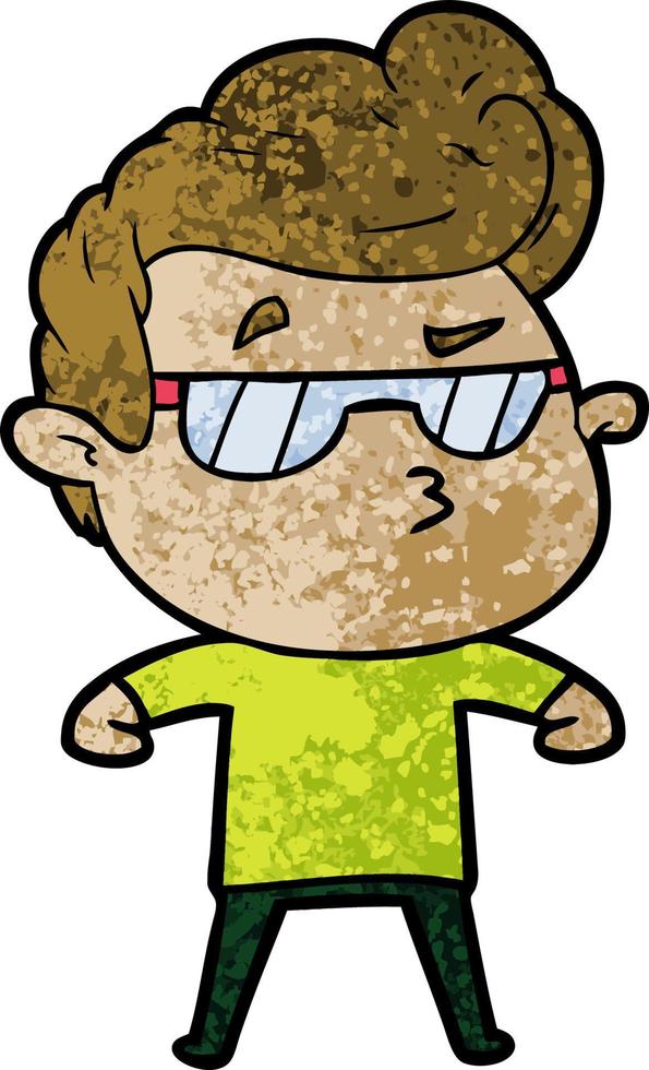 cartoon cool guy vector