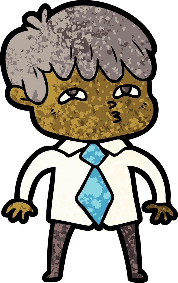 cartoon curious man vector