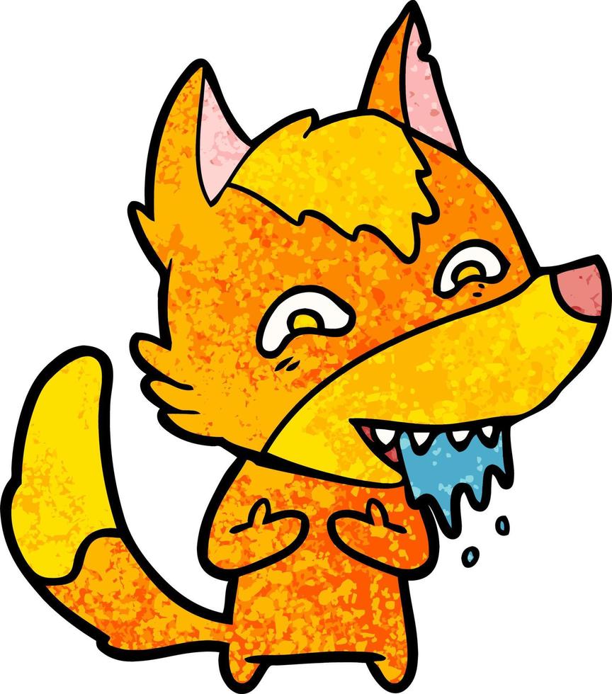 fox cartoon character vector