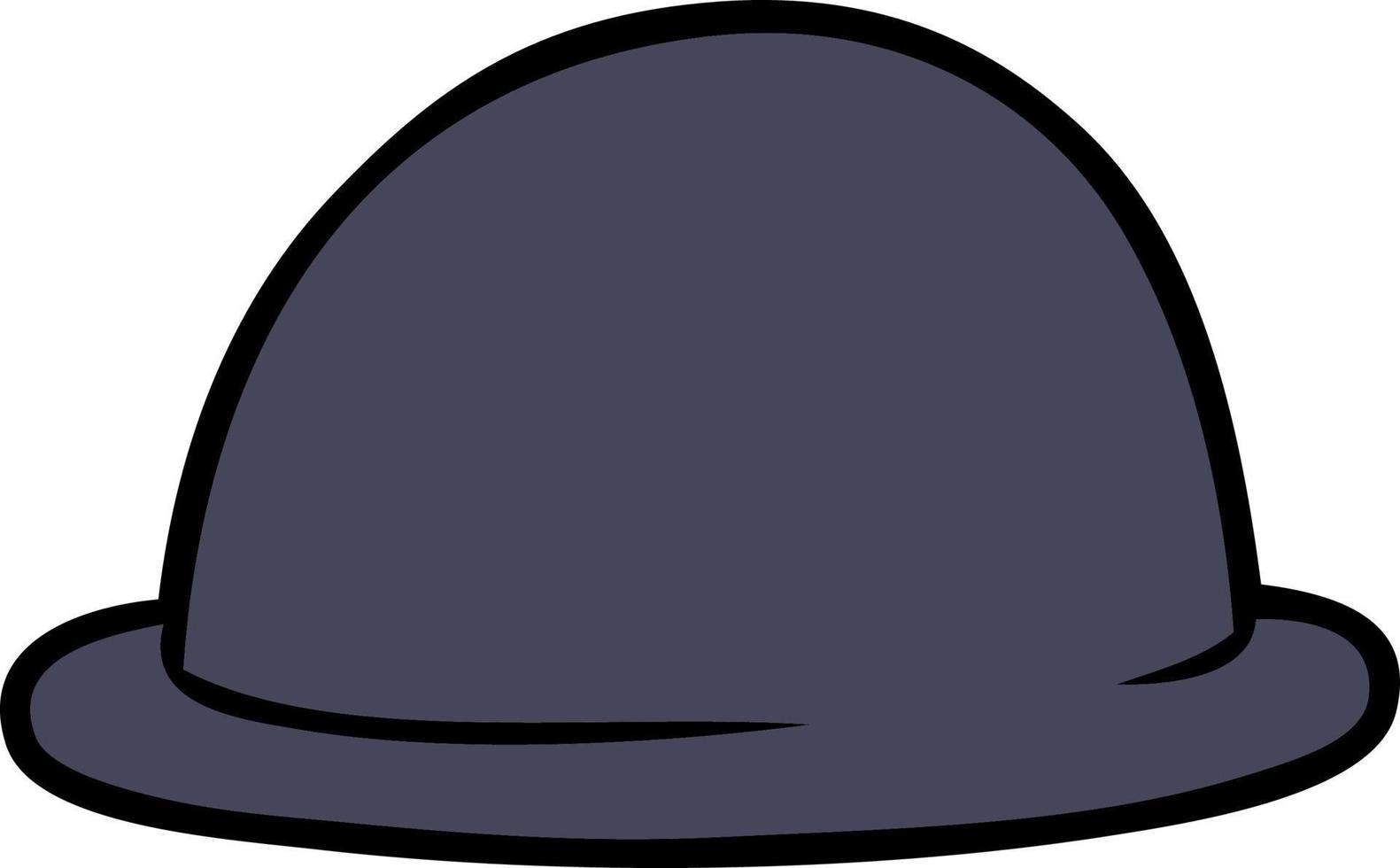 cartoon bowler hat vector