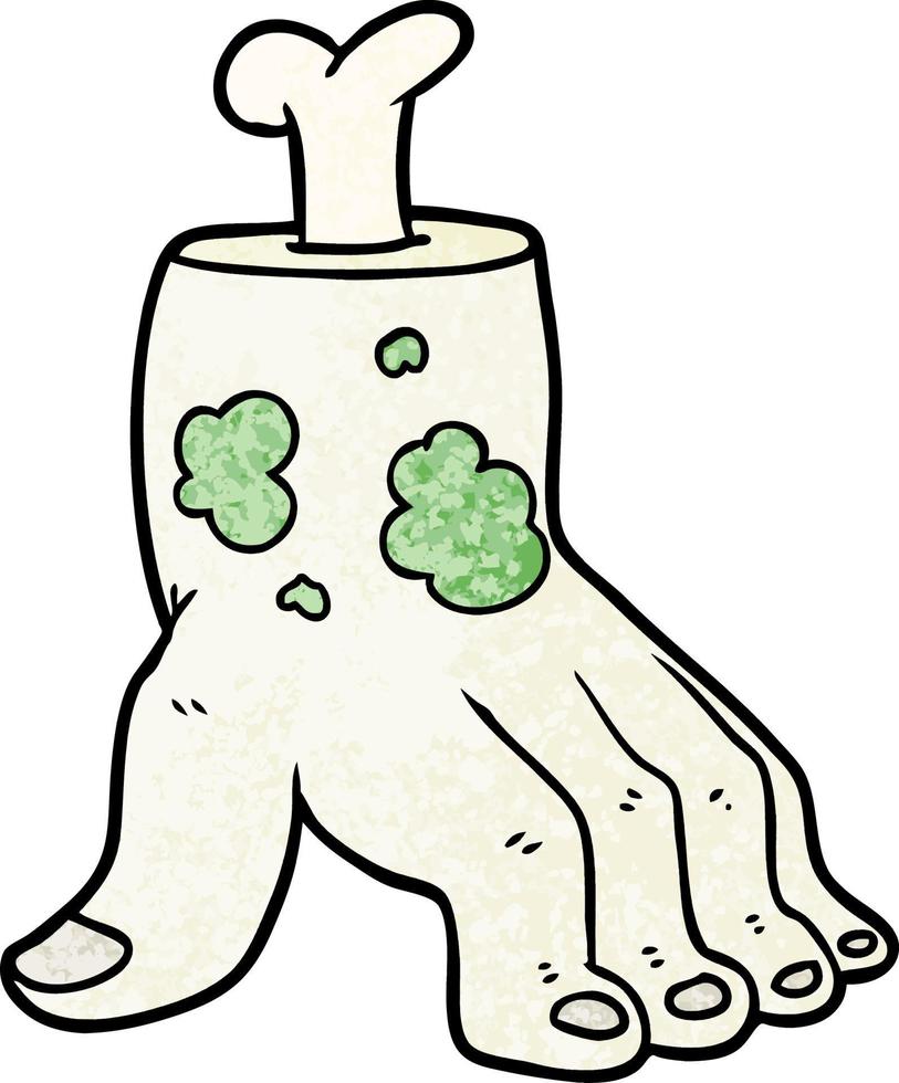 spooky zombie hand cartoon vector