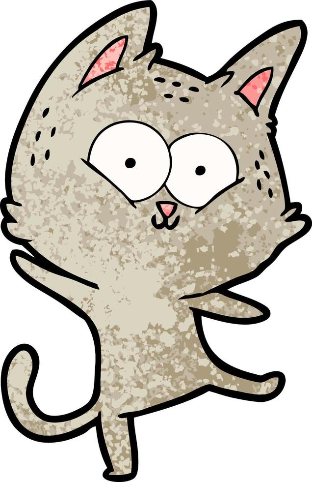 cartoon cat dancing vector