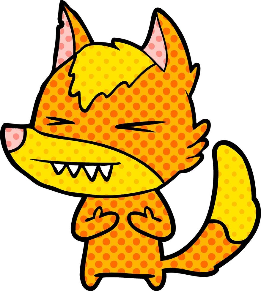 fox cartoon character vector