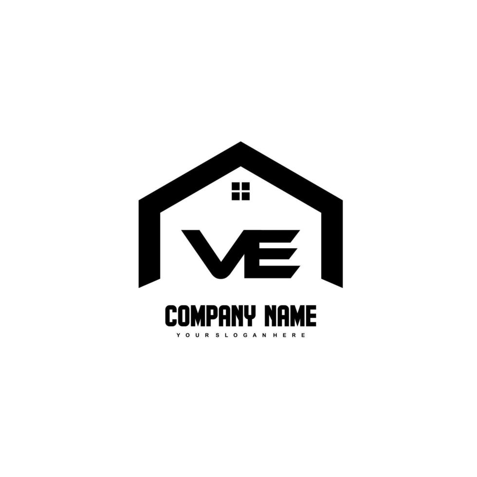 VE Initial Letters Logo design vector for construction, home, real estate, building, property.