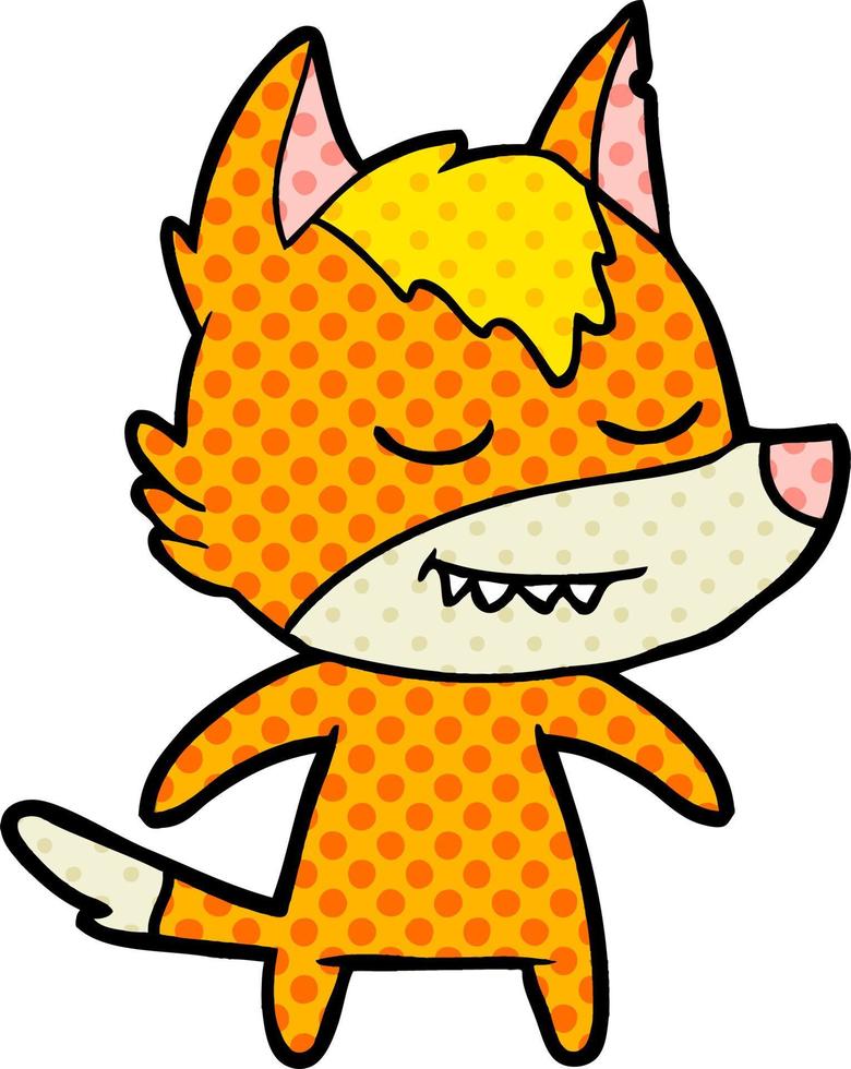 fox cartoon character vector