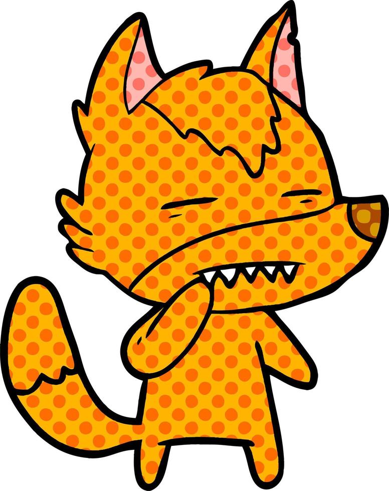 fox cartoon character vector