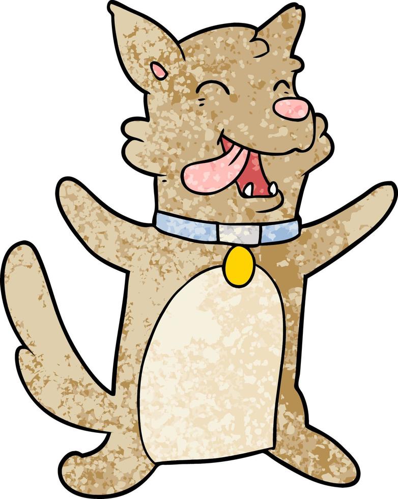 perro feliz de dibujos animados vector