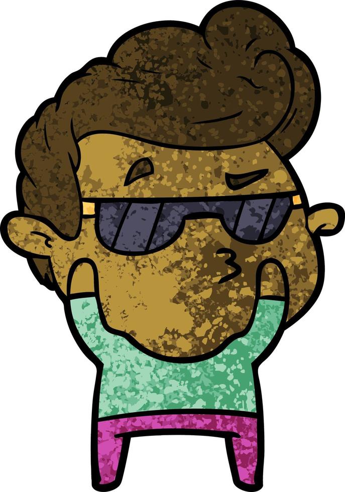 cartoon cool guy vector