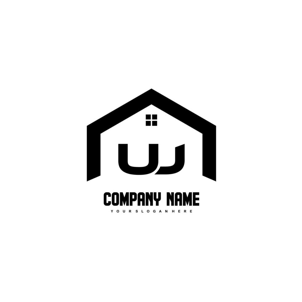 UJ Initial Letters Logo design vector for construction, home, real estate, building, property.