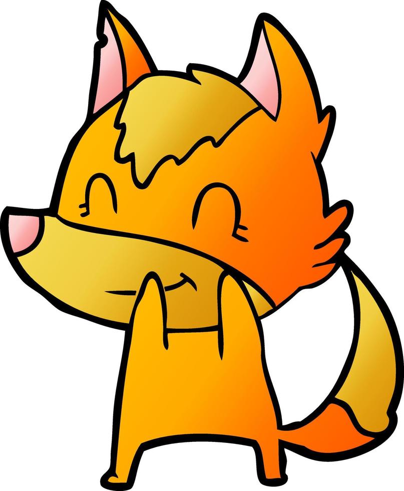 fox cartoon character vector