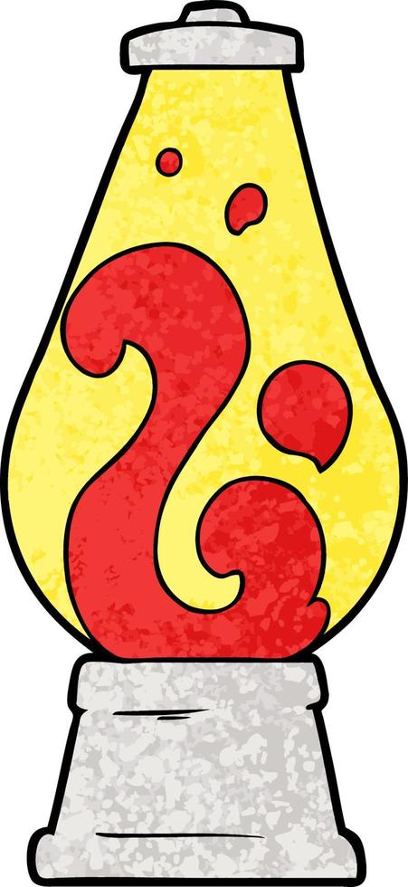 cartoon retro lava lamp vector
