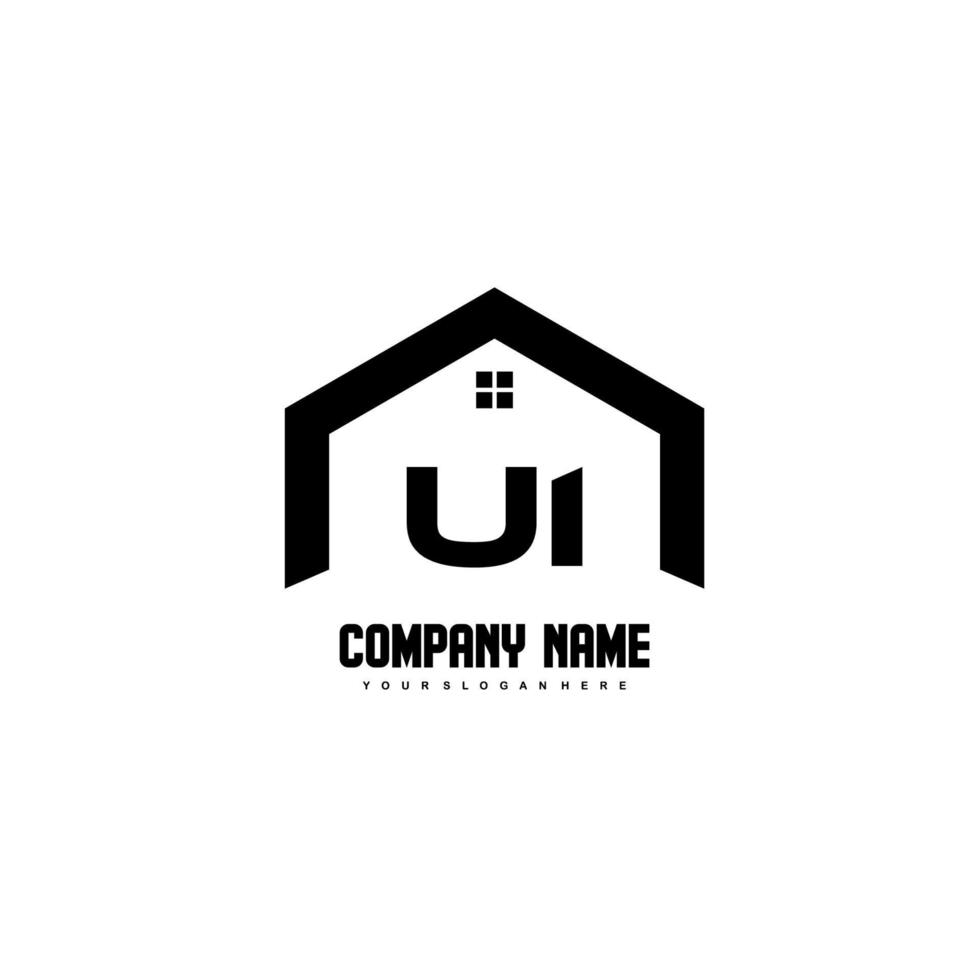 UI Initial Letters Logo design vector for construction, home, real estate, building, property.