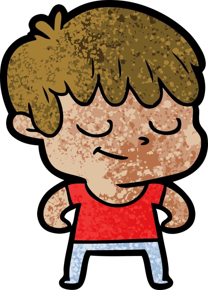 cartoon happy boy vector