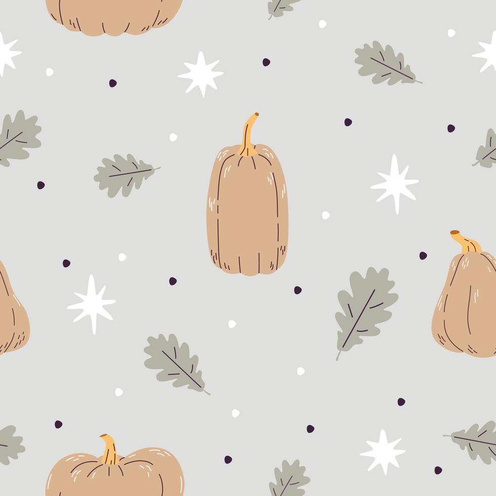 Pumpkin seamless pattern. Pumpkin background for Harvest festival or Thanksgiving day. vector