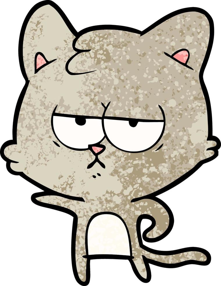 gato de dibujos animados aburrido vector