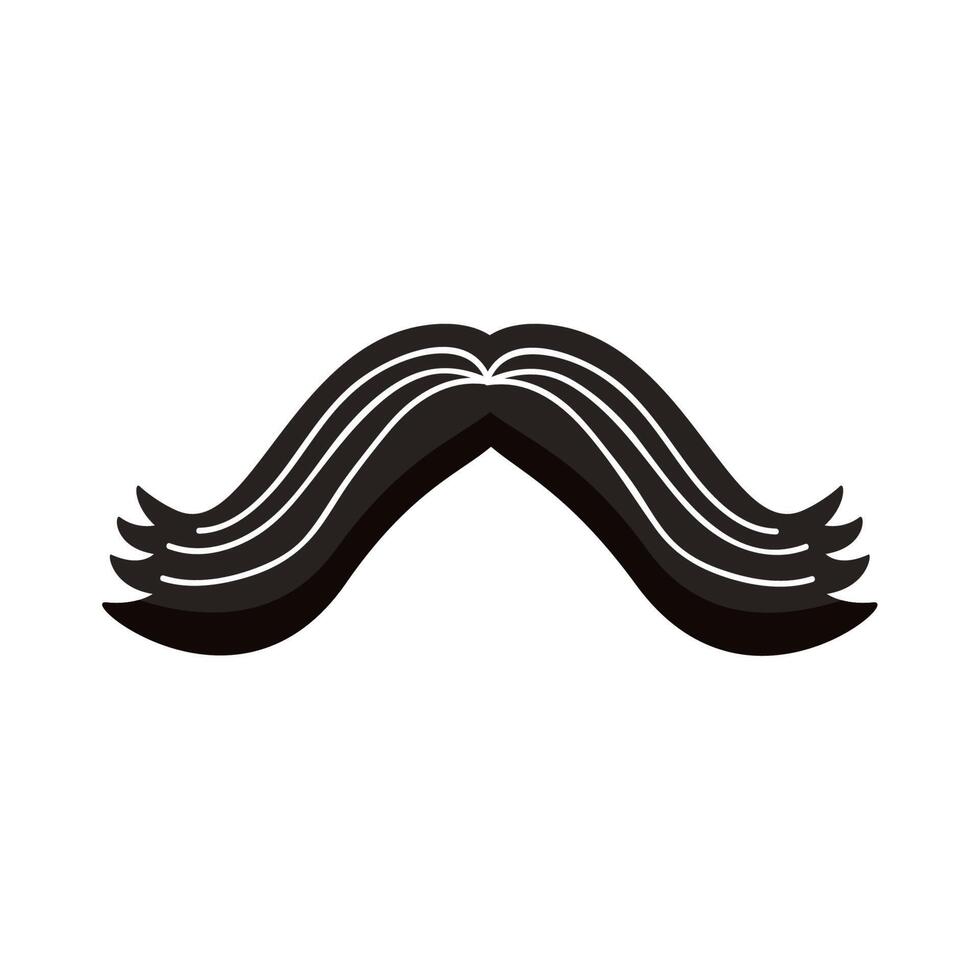 mustache classic style vector