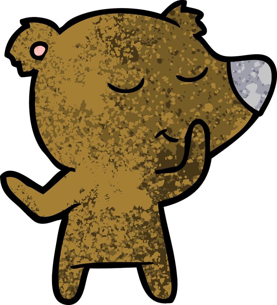 happy cartoon bear vector