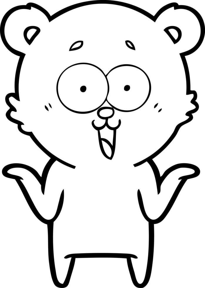 laughing teddy  bear cartoon vector