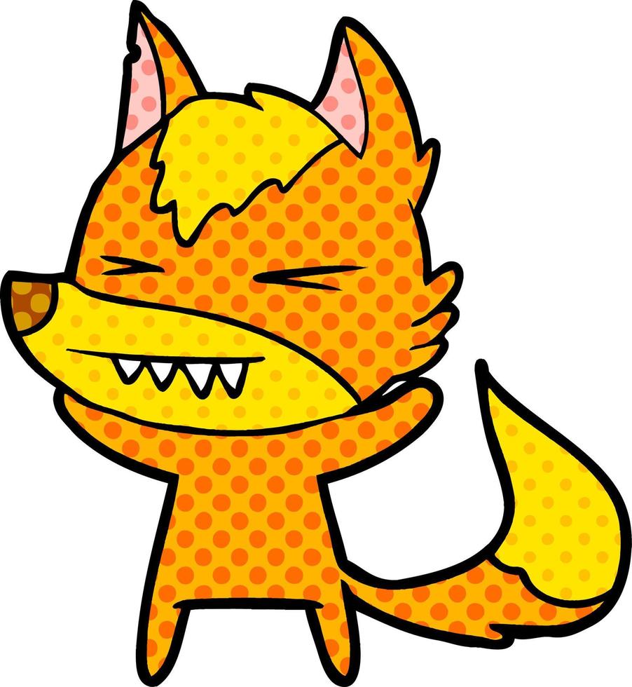 fox cartoon character vector