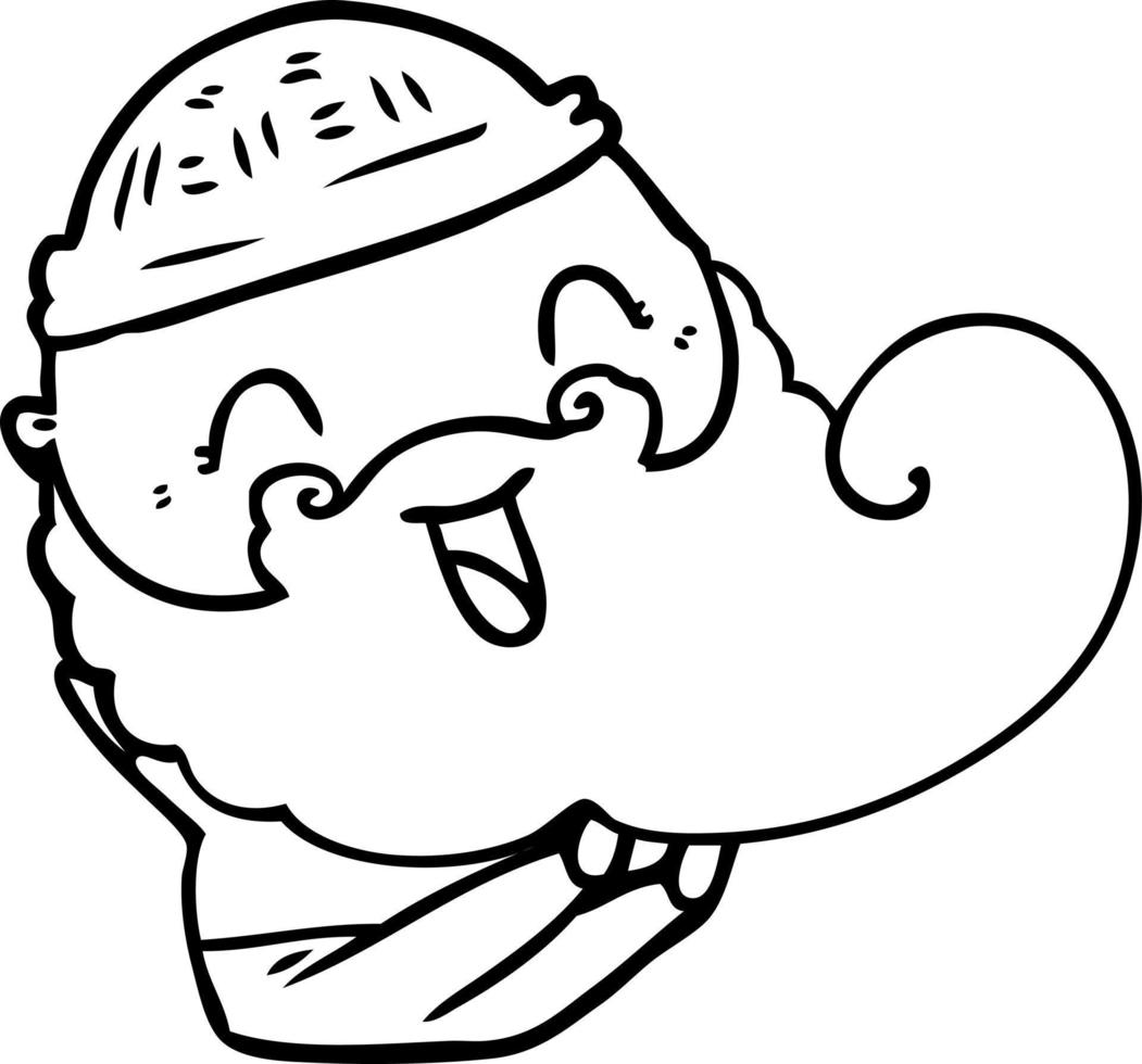 happy bearded man vector