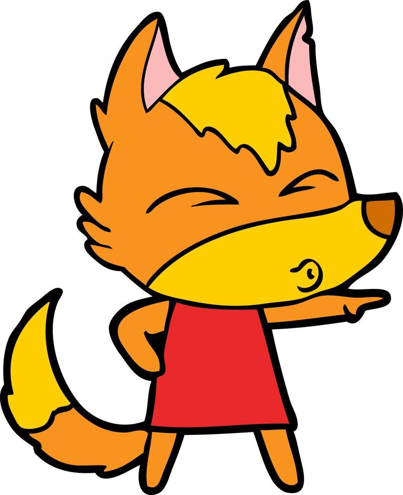 fox cartoon character vector