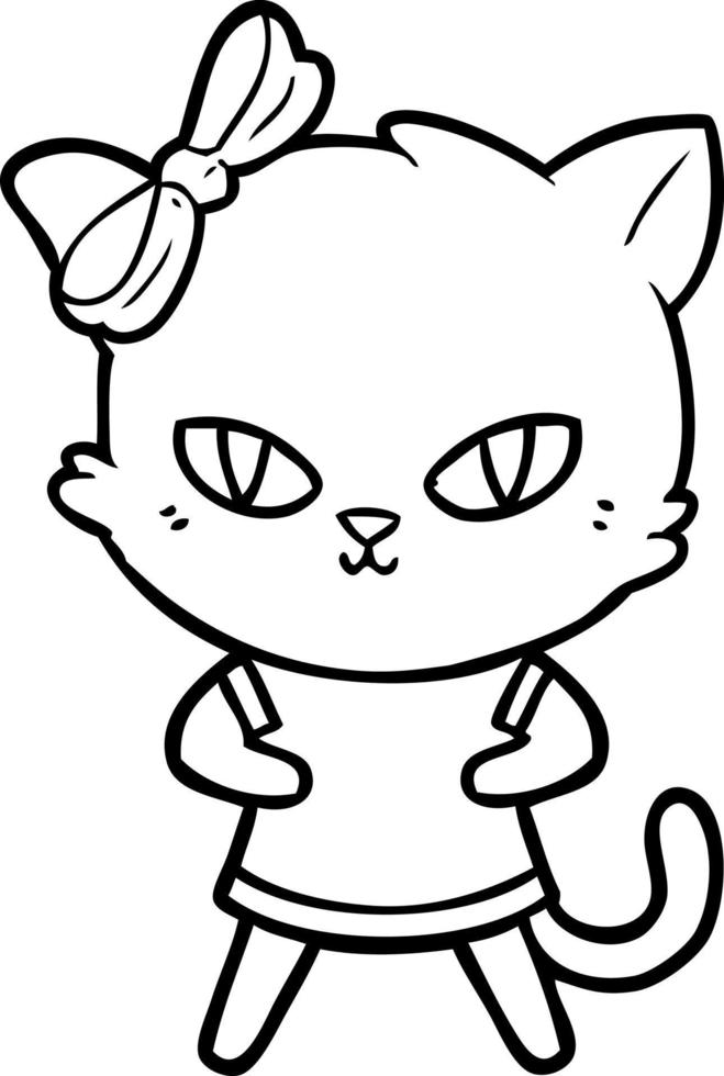 cute cartoon cat vector