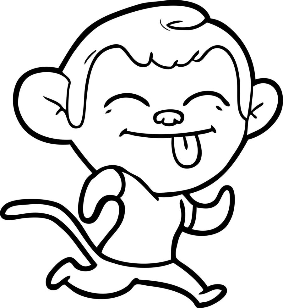 funny cartoon monkey vector