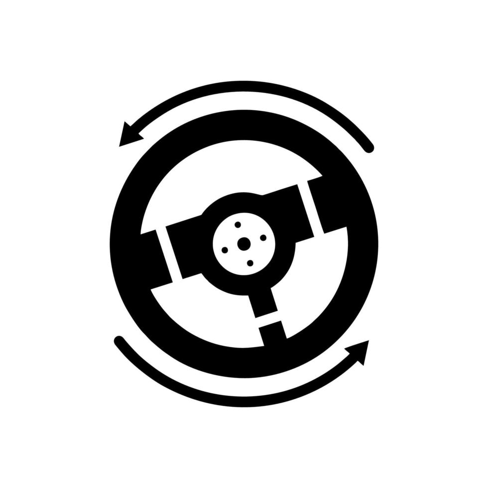Steering wheel icon vector design templates