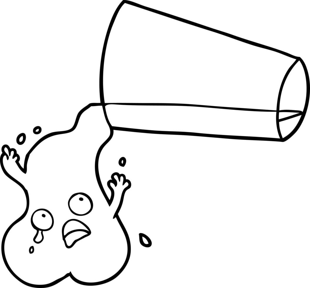 pouring water cartoon vector