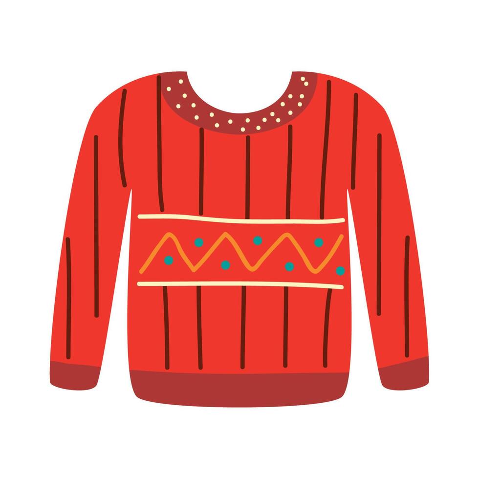 red christmas sweater vector