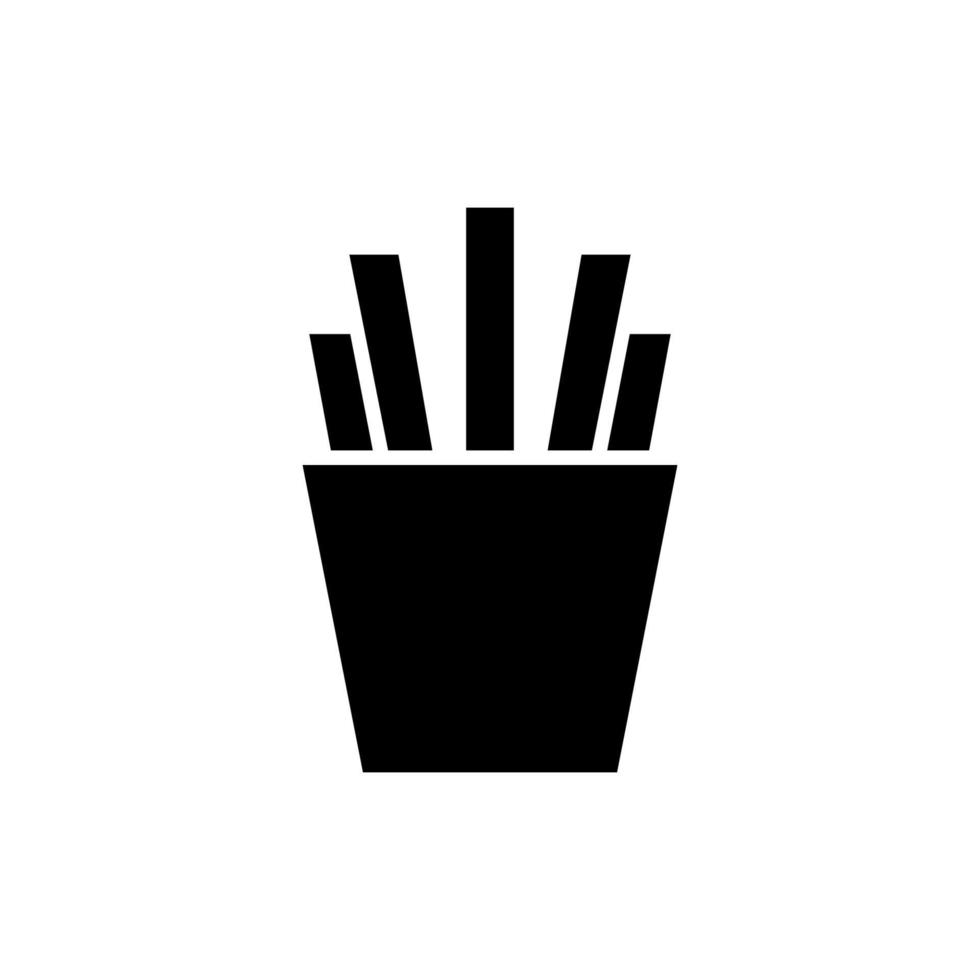 plantillas de diseño de vector de icono de papas fritas