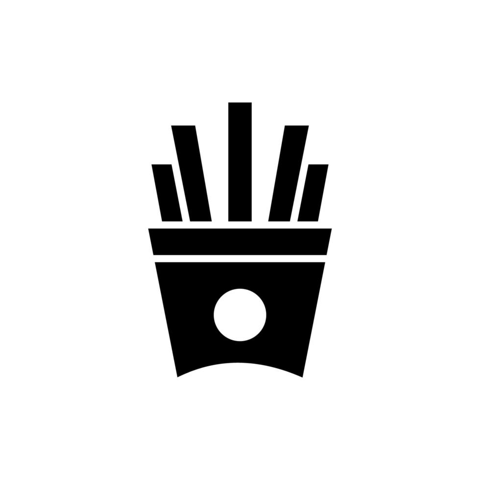 plantillas de diseño de vector de icono de papas fritas