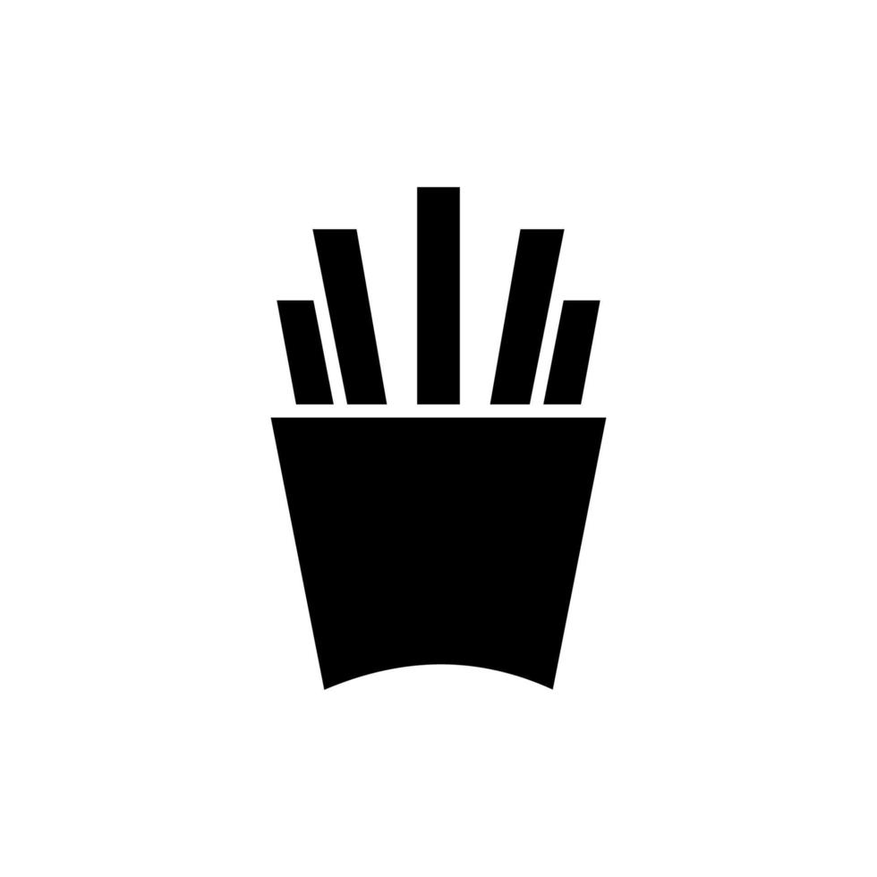 plantillas de diseño de vector de icono de papas fritas