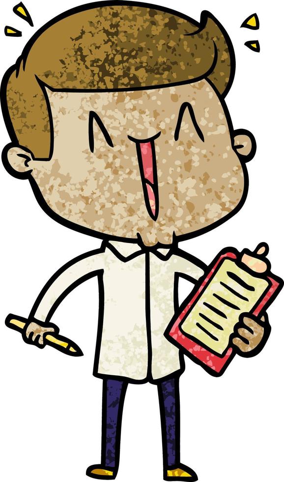 cartoon happy man vector