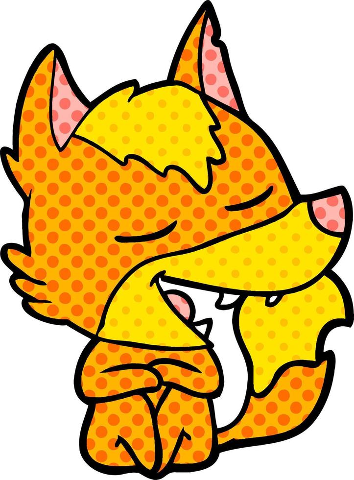 fox cartoon character vector