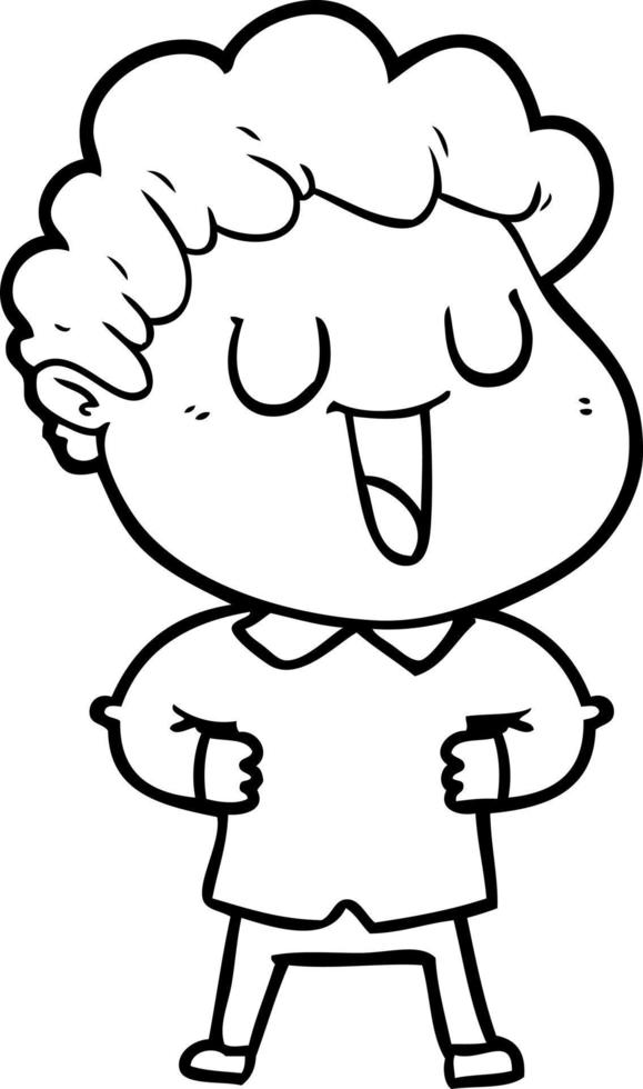 laughing cartoon man vector