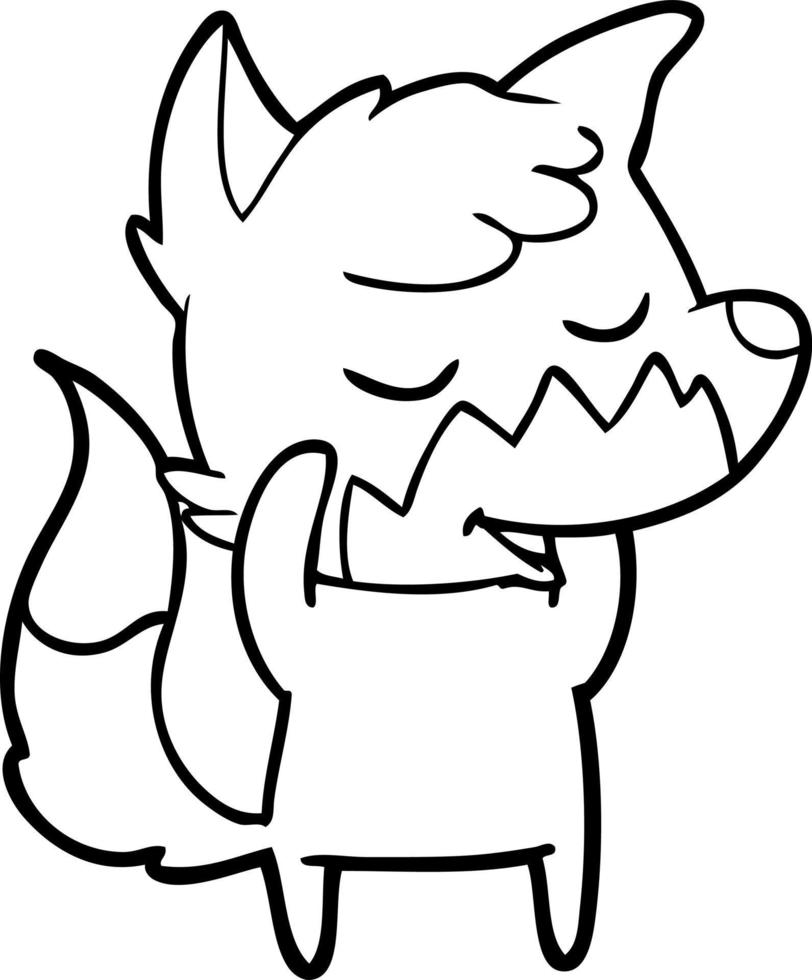 friendly cartoon fox vector