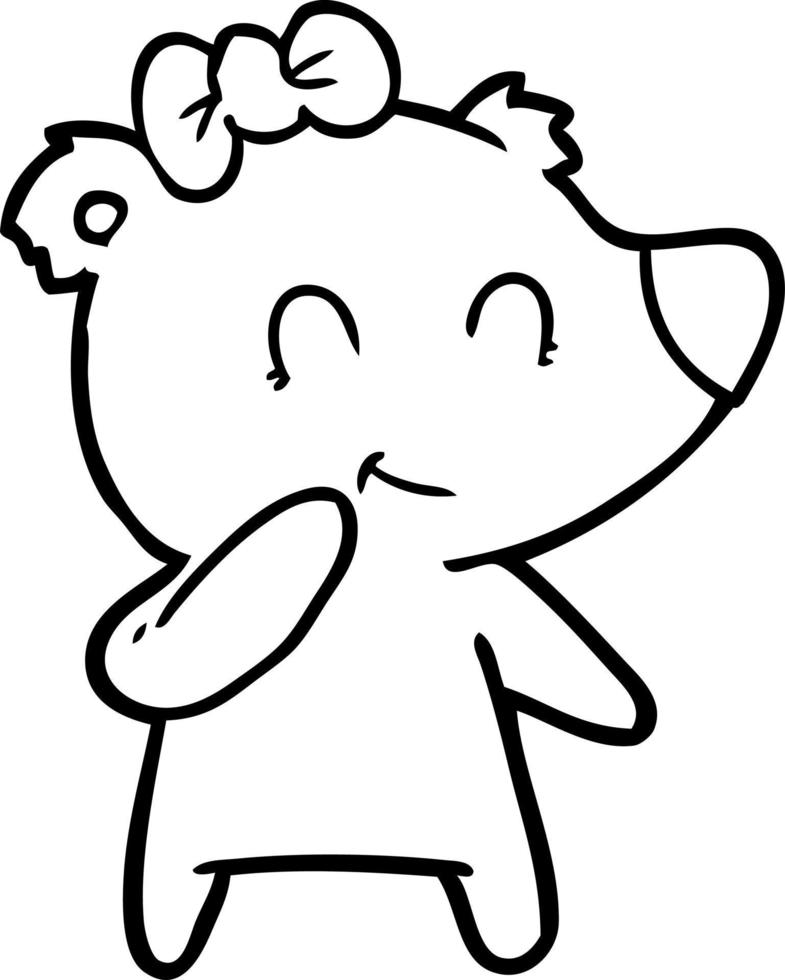 female bear cartoon vector
