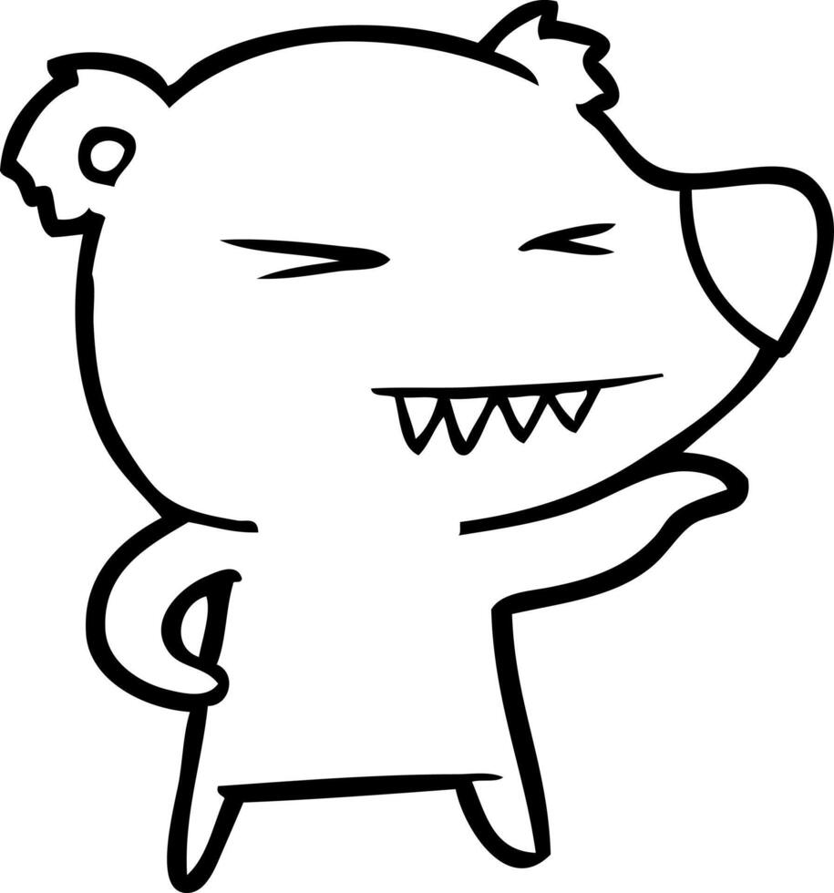 angry bear cartoon vector