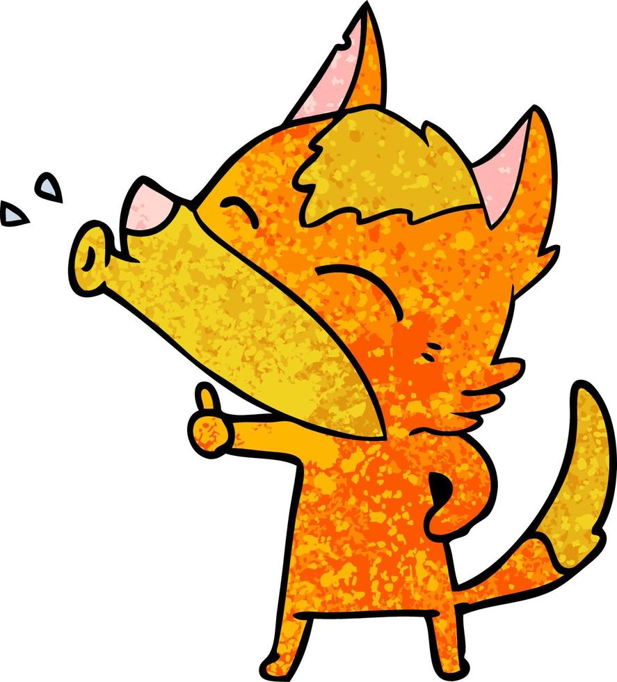 fox cartoon character vector