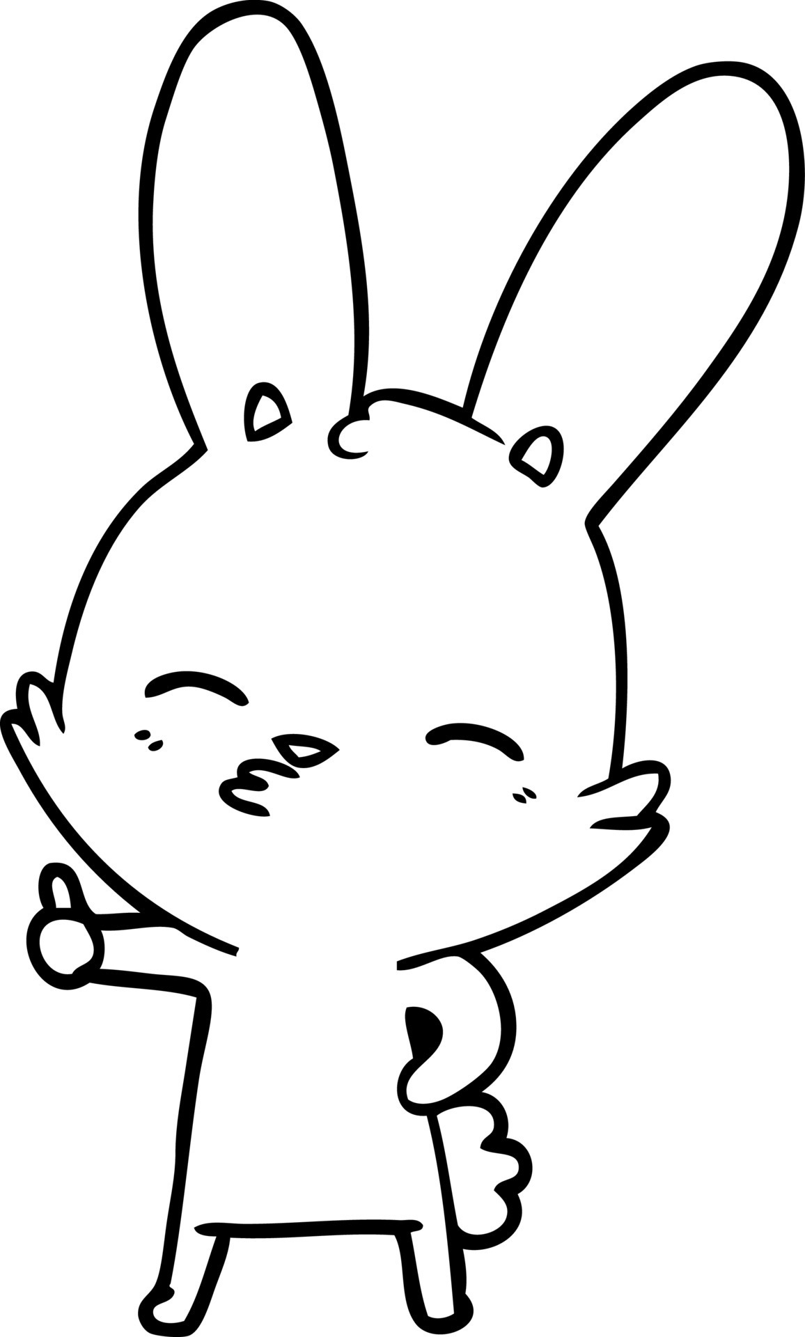 curious bunny cartoon 12384771 Vector Art at Vecteezy