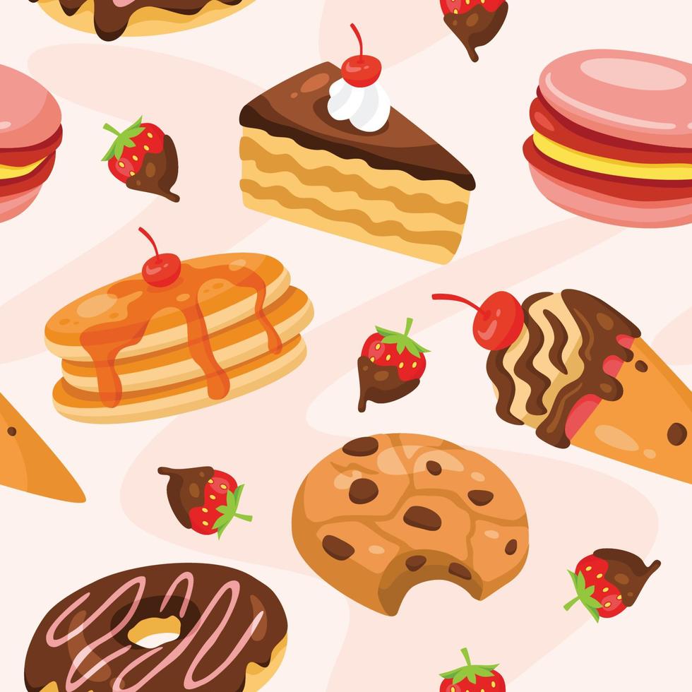 Dessert Seamless Background vector