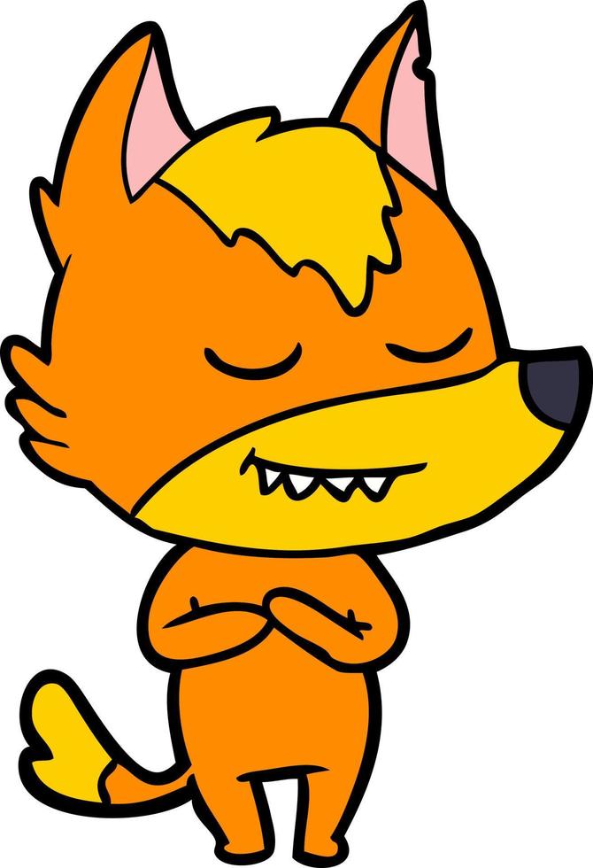 fox cartoon character vector