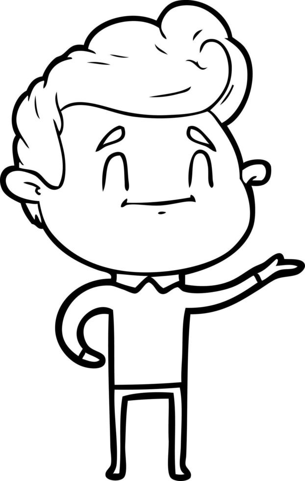 happy cartoon man vector