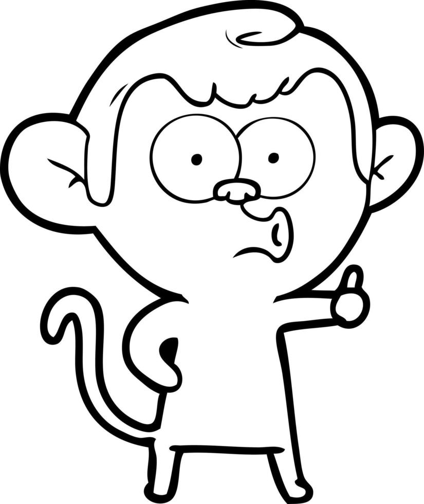 cartoon hooting monkey vector