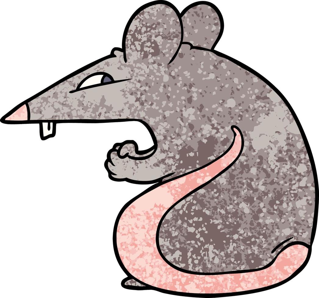 sly cartoon rat vector